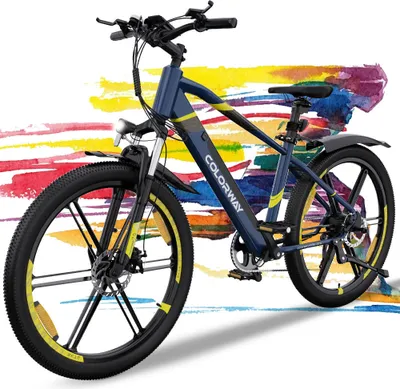 Produktbild von E Bike Elektrofahrrad E-Mountainbike 26 Zoll E-Bike Pedelec Elektrisches Fahrrad mit 36V/12AH, Stoßdämpfer und Shimano 7,E-montenbike herren