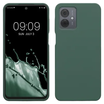 Produktbild von kwmobile Handyhülle für Motorola Moto G14 Hülle - Case Silikon - Kabelloses Laden - Schutzhülle Cover in Tannengrün