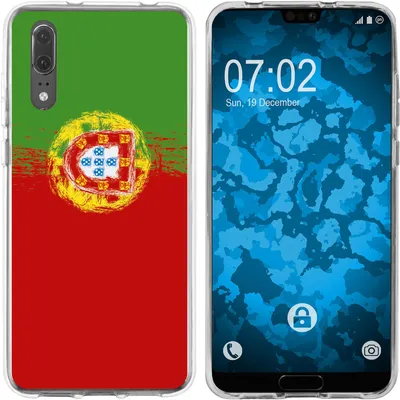 Produktbild von PhoneNatic Case kompatibel mit Huawei P20 Silikon-Hülle WM Portugal M8