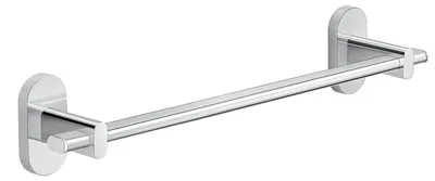 Handtuchstange 35 cm gebürstetes Metall weiß