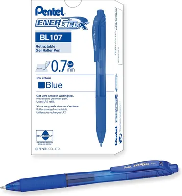 Produktbild von Pentel EnerGel Gelrollerball mit Druckmechanismus – Set mit 12 Stück – Linienstärke 0,7 mm