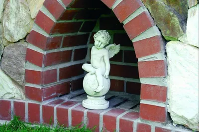 Produktbild von Grabschmuck Grab Stein Dekoration Engel Figur Skulptur Gott Heilig 38cm Deko 424