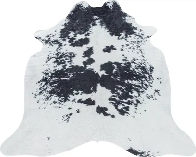 Produktbild von Kunstfell Teppiche RindsKunstleder Kunstfell Teppiche Teppich Wohnzimmer Größe: 150 cm x 200 cm , Farbe : Schwarz-2