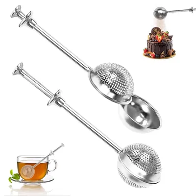 Teesieb 2er Set, 304 Edelstahl, 3 Größen, feinmaschig