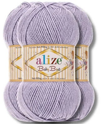 Produktbild von Alize 3x 100g Baby Best Wolle, Antipilling, Uni, Häkeln, Stricken (682)