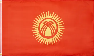 Produktbild von MUWO "Nations Together" | Kirgistan Flagge | 150×90 cm | Verstärktes Besatzband | Doppelt gesäumte Ränder | MW-48