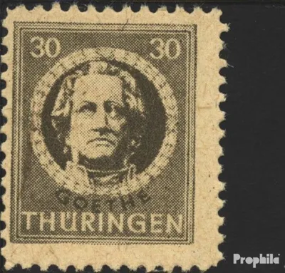 Produktbild von Briefmarken Sowjetische Zone (All.Bes.) 1945 Mi 99I, Goethe mit Augenfehler (Feld 12) postfrisch Thüringen