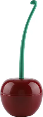 Obrázok produktu pre Cherry - Tvarovaný držiak čistiacej WC kefy, stojaca súprava, WC náradie do kúpeľne, tmavočervená farba
