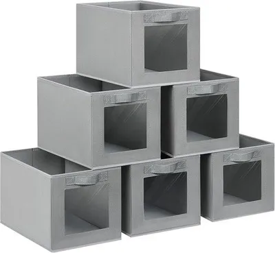Produktbild von Famanu Aufbewahrungsboxen Set mit transparentem Fenster und Griff - 6er Set