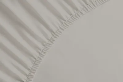 Productafbeelding van Geel, lichtgrijs, spreihoes van perkal, 90x210-220 cm - Gemaakt van 100% katoen-perkal
