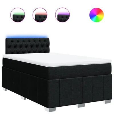 Produktbild von vidaXL Boxspringbett mit Matratze Schwarz 120x190 cm Stoff