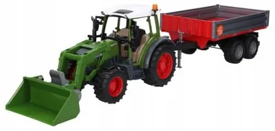 Produktbild von Bruder Fendt Vario 211 Traktor mit Frontlader und Anhänger