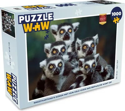 Obrázek produktu pro MuchoWow MuchoWow® Puzzle 1000 ks Opice - Zvířata - Lemur kroužkovaný