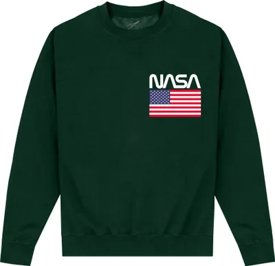 Image de NASA - Sweat-shirt ras du cou pour homme/femme unie PN122 (XXL) (Vert sapin)