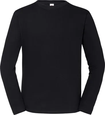 Produktbild von Fruit of the Loom - "Iconic Premium" T-Shirt für Herren Langärmlig BC5184 (S) (Schwarz)
