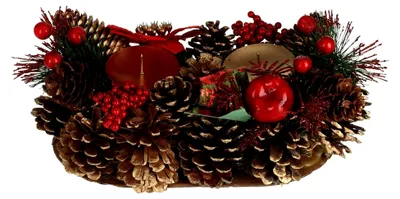 Produktbild von Kerzenhalter für 2 Kerzen, Weihnachtsdekoration