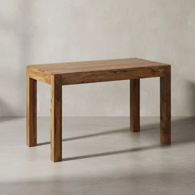 Produktbild von Massivholz Esstisch | Handgefertigter Holztisch für Esszimmer | Premium Küchentisch aus Sheesham | Zeitloses Design | Dunkelbraun 120x60 cm | NAKO von Kadima Design