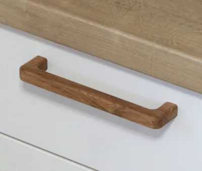 Zdjęcie produktu dla Uchwyt meblowy BA 550 mm, uchwyt z litego drewna dębowego, zaokrąglony uchwyt kuchenny