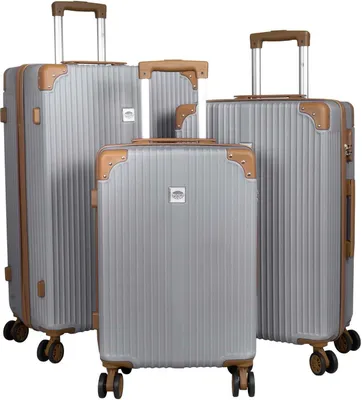 Produktbild von Kofferset Trolleyset 3 teilig Barbados Hartschale Reisekoffer ABS grau