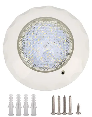 Produktbild von LED-Poolleuchte, IP68, wasserdichte Unterwasserlampe mit Wandmontageplatte, AC 12 V, 15 W