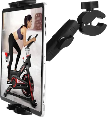 Productafbeelding van Tablethouder stuur - Voor hometrainer, loopband en kinderwagen - 4 tot 13 inch