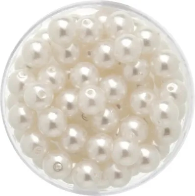 Produktbild von Wachsperlen weiß Ø 6 mm 60 Stück