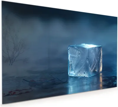 Produktbild von Küchenrückwand Spritzschutz Glas mit Motiv Eiswürfel 40 x 40 cm