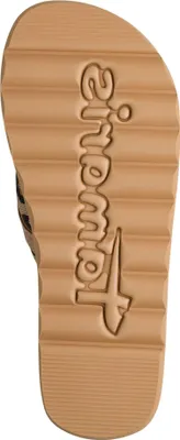 Produktbild von Tamaris Damen Pantolette Zehentrenner mit gemustertem Stoffriemen 1-27149-46, Größe:37 EU, Farbe:Braun