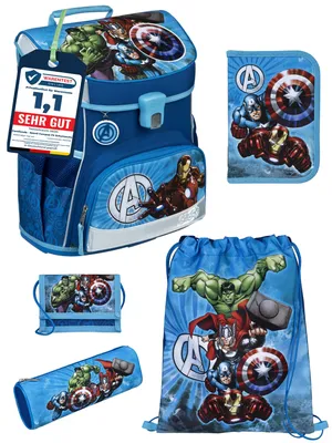 Produktbild von Scooli Ranzen-Set 5-teilig AVENGERS Schulranzen-Set mit Federmäppchen
