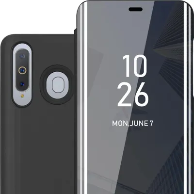 Immagine prodotto di Cadorabo custodia per telefono cellulare per Samsung Galaxy A8s in nero Cover Backcover Copertura protettiva Custodia a libro