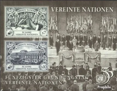 Produktbild von Briefmarken UNO - Wien 1995 Mi Block6 (kompl.Ausg.) gestempelt 50 Jahre UNO