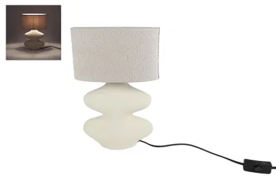 Produktbild von Van Manen Tischlampe Kinderzimmer Keramik LED weiß 22x22x32,5cm