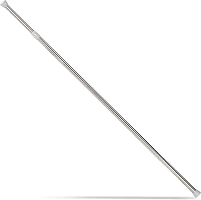 Image de Tringle télescopique - Acier inoxydable - Rideaux - Rideau de douche - Sans perçage - Barre de douche - 130-220 cm - Argenté