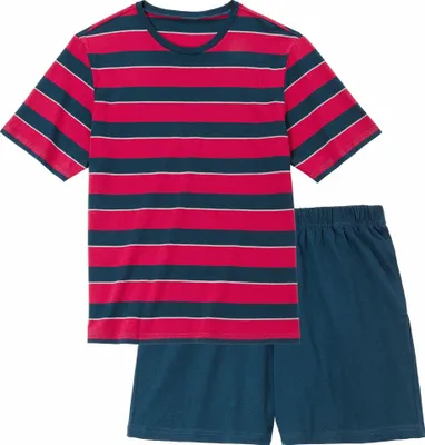 Produktbild von H.I.S. Pyjama 2 -teilig rot-navy-gestreift, navy Größe 44/46