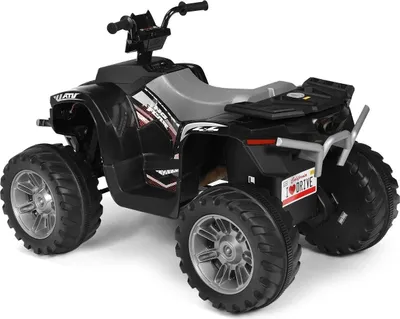 Zdjęcie produktu dla Elektryczny quad dziecięcy 12V z reflektorami, mini quad elektryczny z muzyką i klaksonem, 4-kołowy quad dziecięcy, 2,8-5 km/h dla dzieci od 3 roku życia, czarny