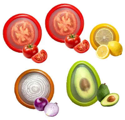 5er Set Silikon-Aufbewahrungsboxen für Obst und Gemüse