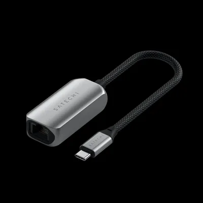 Immagine prodotto di Satechi, adattatore da USB-C a Ethernet 2,5 Gbit intrecciato, grigio