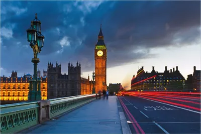 Produktbild von Wallario Poster - London- Big Ben bei Nacht, Kunstdruck Größe: 61 x 91,50 cm