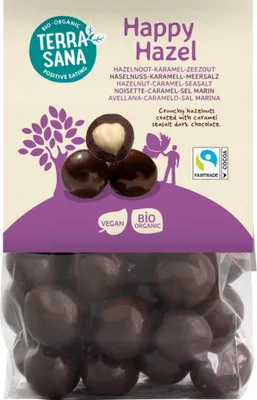 Zdjęcie produktu dla Happy Hazel - Czekolada karmelowa z orzechami laskowymi i solą morską 140 g