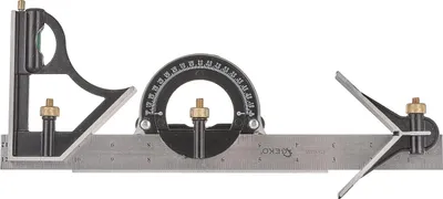 Immagine prodotto di Squadra combinata regolabile, righello per angolo da 300 mm, squadrette da carpentieri, strumento di misurazione multifunzionale