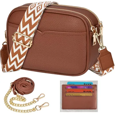 Immagine prodotto di Solidchoice - Borsa a tracolla da donna in pelle, con due tracolle