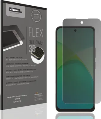 Produktbild von Full Cover Privacy Blickschutzfolie für Infinix Smart 10 Folie Anti-Shock
