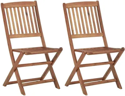 Immagine prodotto di The Living Store Sedie da giardino pieghevoli 2 pz. Legno massiccio di acacia