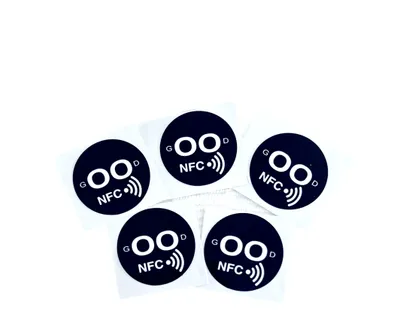 Immagine prodotto di NFC-Ntag215 Etichette esclusive in "Good NFC-Design" nel colore nero - 5 pz.