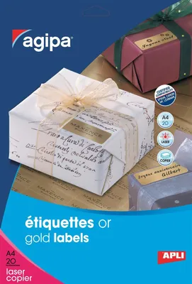 Image de agipa Étiquettes d'identification 63,5 x 29,6 mm or
