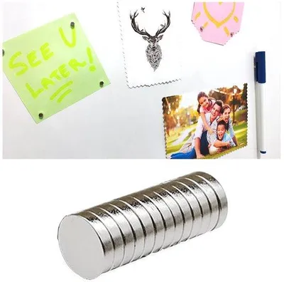 Obrázek produktu pro Silné neodymové magnety, různé velikosti (10,25 × 2 mm), pro kutily, kancelář a domácnost