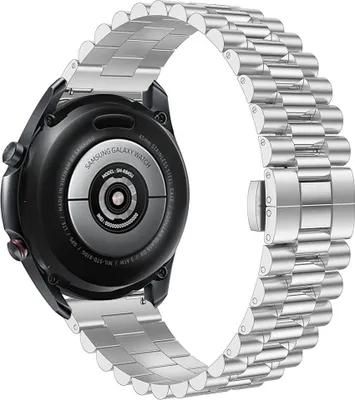 Produktbild von Strap-it Stahlarmband - Kompatibel mit Huawei Watch GT 3Armband 42mmEdelstahl Huawei watch strap Armband mit butterfly Faltschließe für 20mmArmband Silber