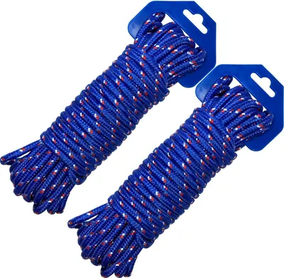 Produktbild von 2x Seil Allzweckseil Polypropylen 12 Meter x 6 mm Schnur Tau Leine Tauwerk blau