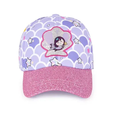 Immagine prodotto di Milk&Moo Cappello a sirenetta glitterato, 4-6 anni, blu glitterato, rosa, ricamo a sirena, regolabile e traspirante