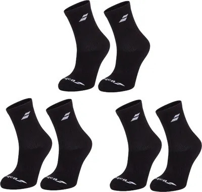 Produktbild von 3er Pack Babolat JR Basic Sock Socken Tennissocken Sportsocken schwarz 5JA1371-2000, Größe:31-34